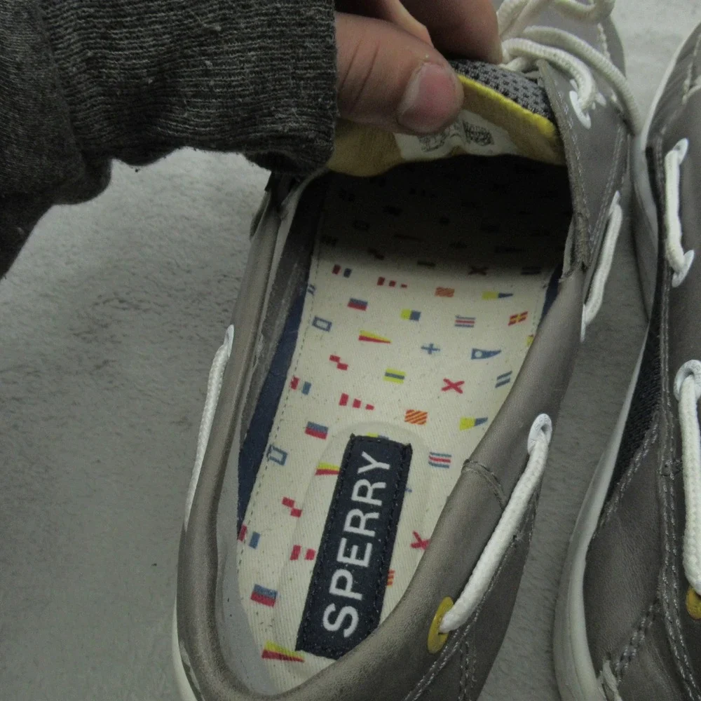 Sperry‎ Men 11 Boat Shoes Gray Top Sider Suede Classic Nautical Casual Outdoor